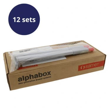 Relingset Alphabox Grijs L:600mm opschroef