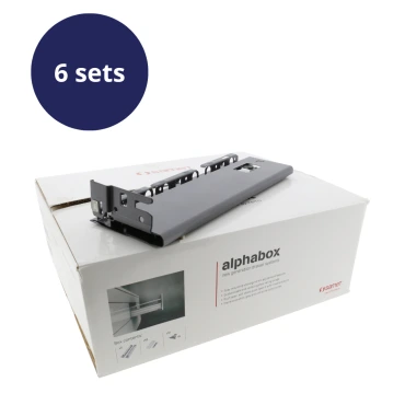 Zelfbouw lade set Alphabox Antraciet 270mm Soft-close