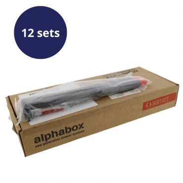 Relingset Alphabox Antraciet L:600mm opschroef