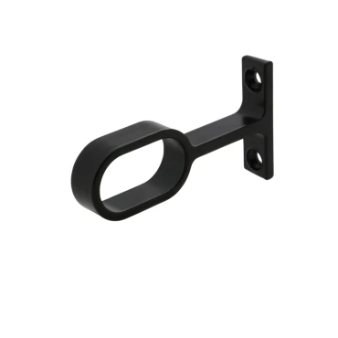 Kastroedehouder middensteun Mat zwart - 30x15mm