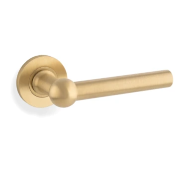 Deurkruk 'Siskin' - PVD Mat messing - Rond rozet Ø50mm