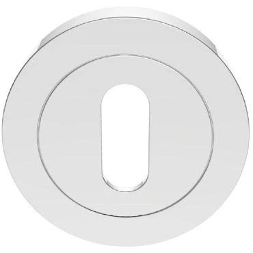 Klavierrozet Ø50mm - Opschroefmontage - Messing gepolijst chroom (per stuk)