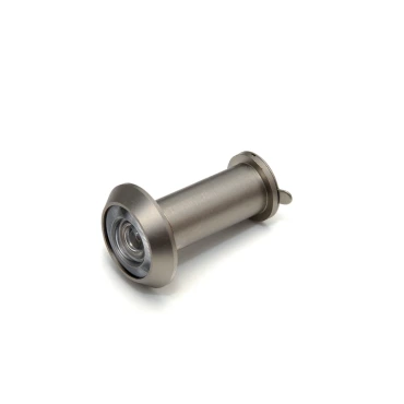 Deurspion messing rvs finish - Ø14mm - Voor deurdikte 36-60mm - Inclusief afsluitklepje - 180° zichtveld