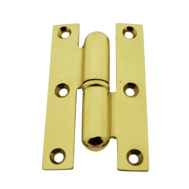 Paumelle Recht - 80x50mm - DIN Links - Messing Gepolijst