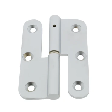 Paumelle ronde hoek 90x63mm Rechts Messing mat chroom