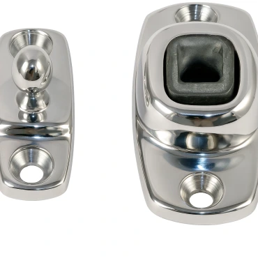 Deurklem Rvs 316 gepolijst 50x23mm inclusief tegenplaat 36x14mm