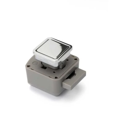 Drukknop-set R-Evolution Vierkant - Chroom - Buitenwerks 29x29mm - Plaatdikte: 10,5-19,5mm