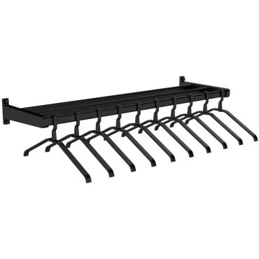 Gardelux - Zwarte wandkapstok - Type 7a - 2400 tot 3000mm