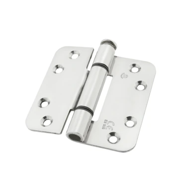 Glijlagerscharnier BSW RD818 - Rvs Gepolijst - 89x89mm - Ronde hoeken - Max. draagvermogen 150kg