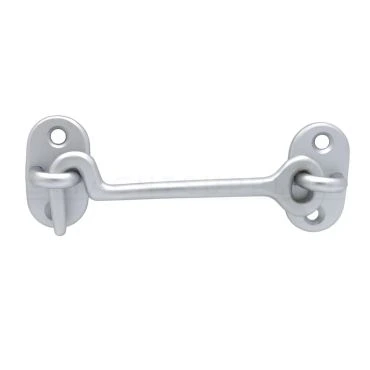 Kajuithaak - 75mm - Messing mat chroom (lichte uitvoering)