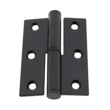 Paumelle rechte hoek - 70x50mm - Rvs PVD Mat zwart - LS