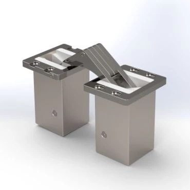 Onzichtbaar scharnier groot Rvs 316 gepolijst - 0 tot 180° - type YLSCIP100