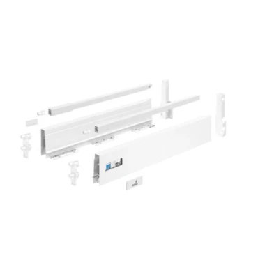 Hettich InnoTech Atira frontlade met reling set - Zijwandhoogte 144mm - Nominale lengte 470mm - Wit