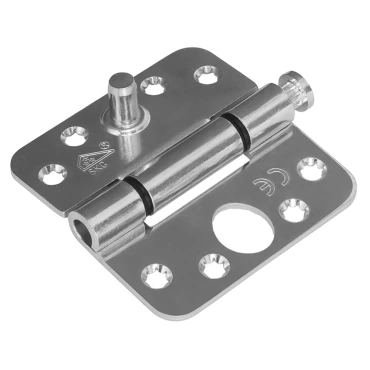 Nylon glijlagerscharnier - SKG*** - Staal - 89x80mm - Ronde hoeken - Dubbel doorgezette knoop