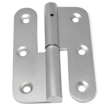 Paumelle ronde hoek 110x96mm Rechts Messing mat chroom