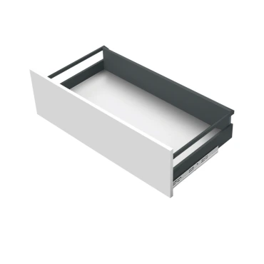 Lade op maat met reling - Soft-close - Hoogte: 170mm - Diepte: 550mm - Antraciet