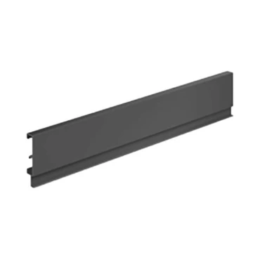 Aluminium achterwand voor Hettich InnoTech Atira schuifladesysteem - Lengte 2000mm - Hoogte 70mm - Antraciet
