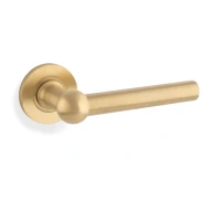Deurkruk 'Siskin' - PVD Mat messing - Rond rozet &Oslash;50mm - AW250SBPVD